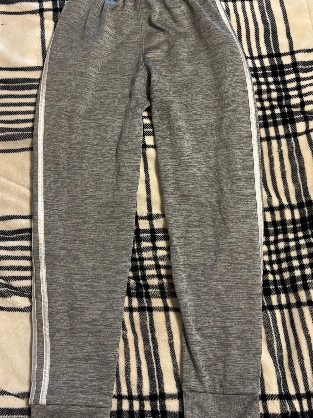 adidas Gray Kids Sweatpants with White Side Stripes